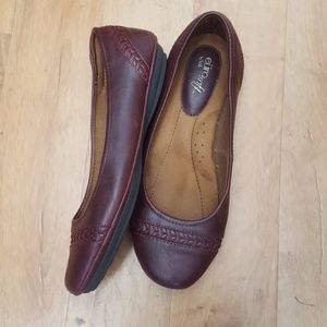 Eurosoft Shanelle vleather ballet flat wine 9M